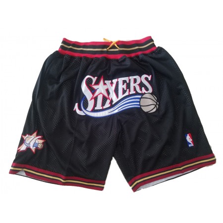 NBA Philadelphia 76ers Uomo Pantaloncini Tascabili Nero Swingman